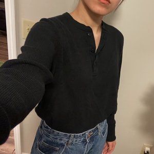 UNIQLO WAFFLE HENLEY LONG-SLEEVE T-SHIRT